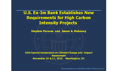 Export-Import Bank: New Requirements for High Carbon Intensity Projects