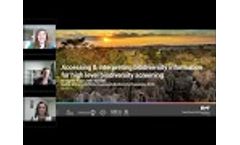 Accessing and Interpreting Biodiversity Information for High-Level Biodiversity Screening - Video