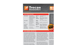Trecan - Model 40-PD - Snowmelter - Datasheet