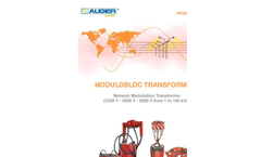 Augier - Model Step-up or step-down, 950 V - 3200 V - 5500 V - Indoor PTC Transformer Substations Brochure