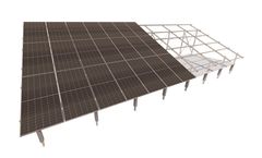 Alkor - Mounting System with 3 Vertical Panels in Ground with Concrete