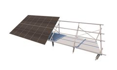 Alkor - Angle Adjustable Mounting System with 2 Vertical Panels in Ground with Concrete