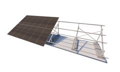 Alkor - Angle Adjustable Mounting System with 2 Vertical Panels on Concrete