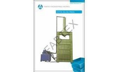 FABTEXBALER - Model SCB-110 - Manual Cotton - Waste Cotton Baling Press