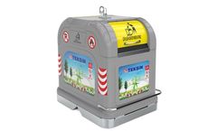 Teksin - Model 2500 Lt. - Overground Waste Container With Drum Lid & Hinged Lid