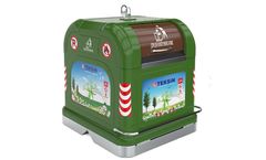 Teksin - Model 3000 Lt. - Overground Waste Container With Drum Lid & Hinged Lid