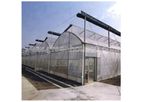 Model ST832 - Sawtooth Plastic Film Ventilation Greenhouse for Tropical Climate