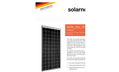 Model SON GG 72 - Monocrystalline Module Brochure
