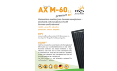 Premium Sol - Model AX M-60 - Monocrystalline Solar Panel - Brochure