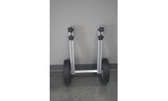 Rapid-Veyor - Model 11033-KIT - Adjustable Height H-Leg Kit with 10-inch Wheel for 12-inch Conveyor Bed