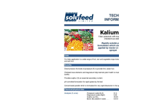 Solufeed - Model Kalium 50 - Foliar Potassium Feeds - Technical Datasheet