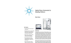 Bravo Automated Liquid Handling Platform Data Sheet