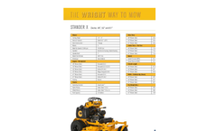 Stander - X - Commercial Lawn Mowers Technical Specifications