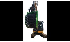 RSL Engineering, New Excavator Compactor Wheel, Breaker Ring Version for Soil and Stone Compaction - Video