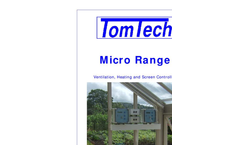 Tomtech - Micro Range - Ventilation, Heating and Screen Controllers Datasheet