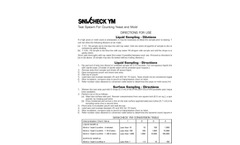 Sani-Check - Model YM - Test Kit for Detecting Yeast and Mold - Manual