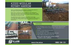 K-Line - Model K2000 - Modular Rotary Harrow - Brochure