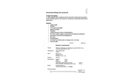 Sound Absorbing Core Material Specifications
