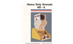 Foremost - Model HD-8 - Heavy Duty Granulators - Datasheet