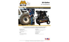 Mi-T-M - Model AM1-PM07-20M - 20-Gallon Single Stage Gasoline Portable Air Compressor - Brochure