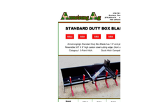 ArmstrongAg - Model BB - Standard Duty Box Blade Datasheet