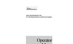 XC-260 - Manual Mercury Sampling Console - Manual