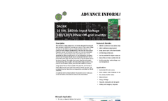eIQ - 16 kW High Input Voltage Off-Grid Inverters - Datasheet - Brochure