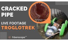 Troglotrek Sewer Crawler Inspects Cracked Pipe - Video