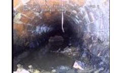 Pipe Crawler STORMER S3000 Brick Culvert Inspection Footage Video