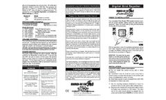 Bird-X Critter Blaster - Model PRO - Sonic Animal Repeller - Manual