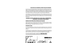 Bird-X Scare Eye Repeller - Instructions Manual