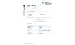 IST AG - Model 1000 C Series (-200 C to +1000 C) - Platinum Temperature Sensor - Datasheet