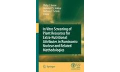 In vitro screening of plant resources for extra-nutritional attributes in ruminants: nuclear and related methodologies