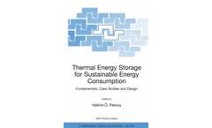Thermal Energy Storage for Sustainable Energy Consumption