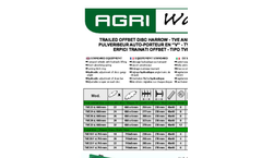 Agriway - Model TVE, TVE-F, Heavy Series - Trailed Offset Disc Harrows - Brochure