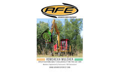 AFE - Model RDM34EXH - Excavator Forestry Disc Mulcher Specifications - Brochure