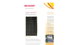 Sharp - Sharp Solar Panels Datasheet