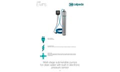 Calpeda - Model E-MPS - Multi-Stage Submersible Clean Water Pumps with Integrated Control -Brochure