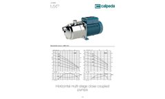 Calpeda - Model MXP - Horizontal Multi-Stage Close Coupled Pumps -Brochure
