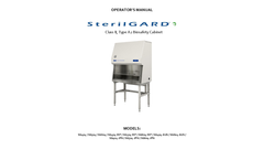 SterilGARD - Model e3 - Class II Type A2 - Biological Safety Cabinets - Manual