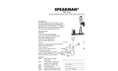 Speakman - Model S-4002 - Reaction Shower Head Brochure