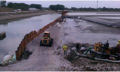 Portable water filled coffer dams for sewage treatment plants