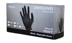 Agriprom - Sanogloves Black - Nitrile Hygiene Disposable Gloves