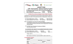 CHP / Renewables/District Heating Conferences & Networking Event 2014 & Energy4Power- Brochure
