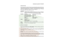 HBRS - Hessian Blanket Retention System - Datasheet