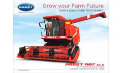 PREET - Model 987 DELUXE - Self Propelled Combine Harvester with A.C. Cabin Brochure