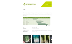 Tozer Seeds - Leek - Factsheet