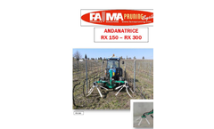 Fama - Model RX300 - RX150 - Vine Running Windrowers - Brochure