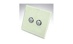 Clipsal - Model E5082NL380 - C-bus 2 Gang Saturn Switch in Cream