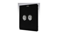 Clipsal - Model E5082NL680 - C-bus 2 Gang Saturn Switch in Black